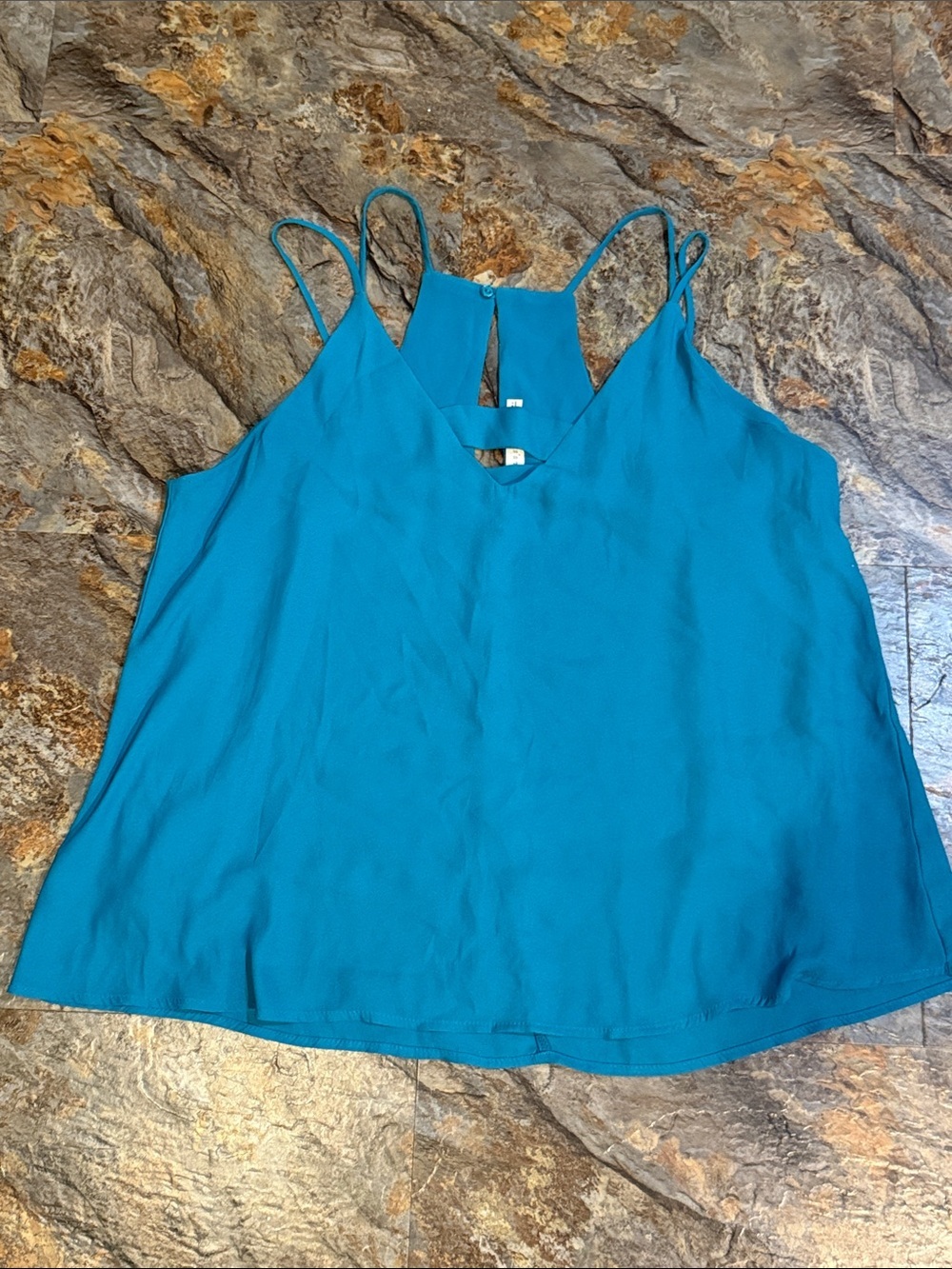 Teal Spaghetti Strap Women's Tank Top